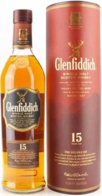 Виски "Glenfiddich" 15 Years Old, in tube, 0.7 л / "Гленфиддик" 15-летний, в тубе