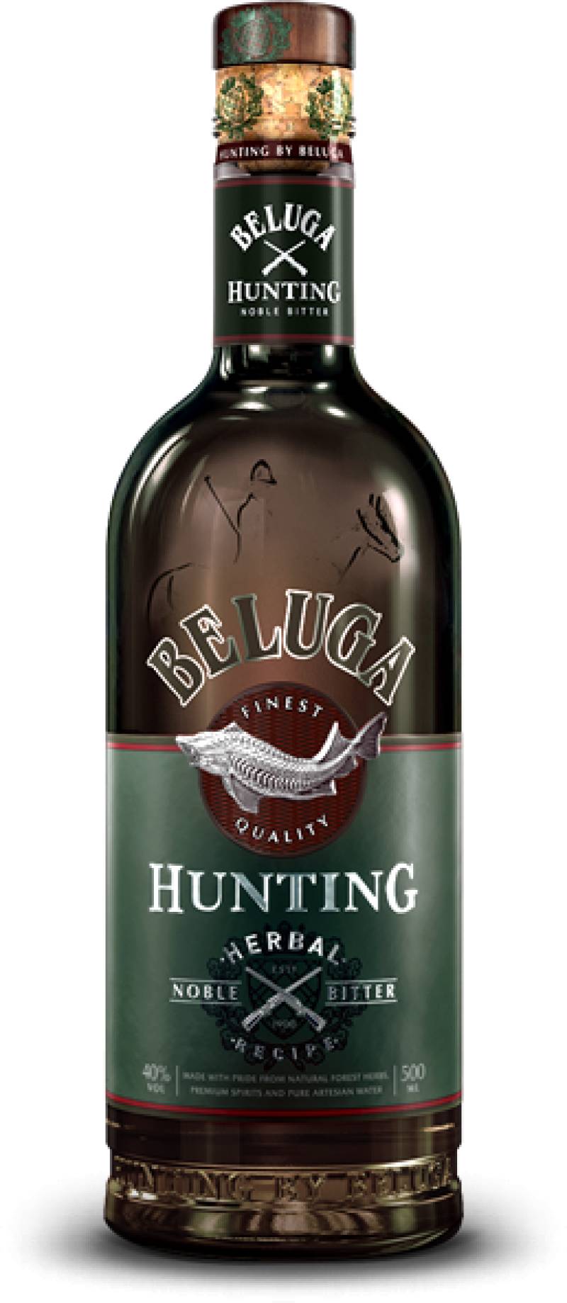 Ликер Белуга Хантинг Травяной 0,7 л. &quot; Liqueur Beluga Hunting Herbal &quot;